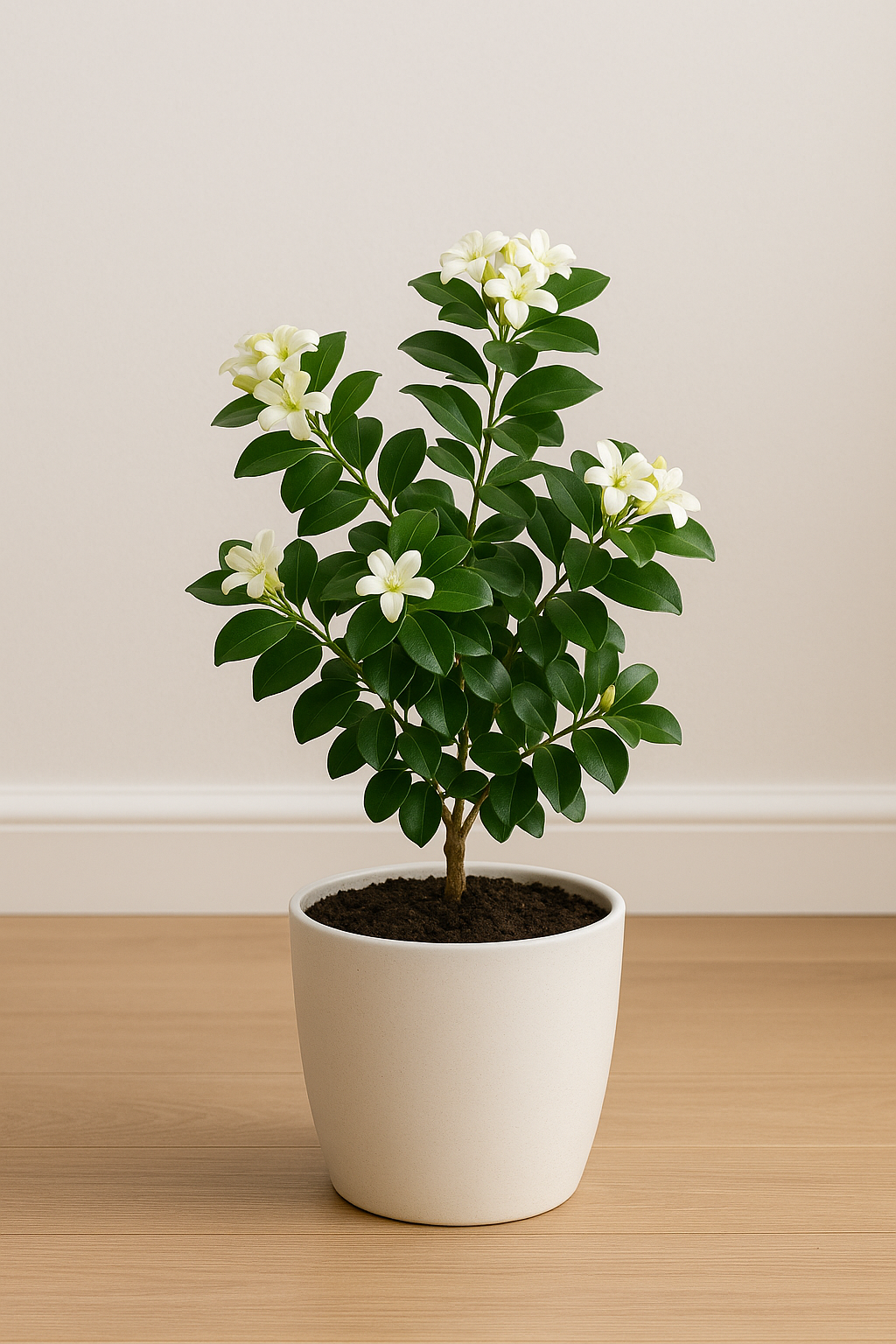Oxygen-Giving Indoor Plant – Kamini (Murraya paniculata) – Pack of 1 Plant Sapling + Premium White pot.