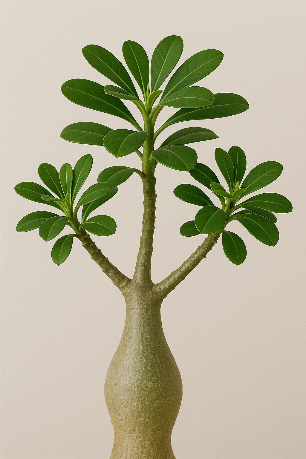 Adenium Plant Sapling + Premium White pot.